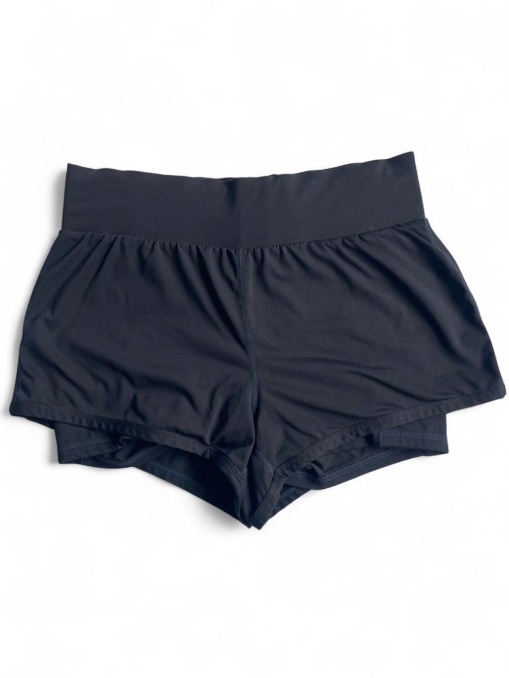 Fabletics Black Double-Layer Performance Shorts